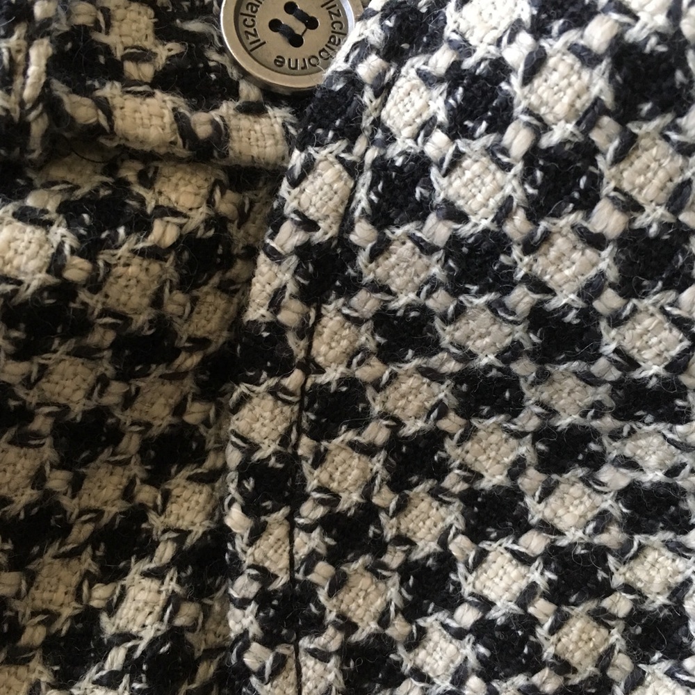 Short coat black white houndstooth coat pea coat new w tag - Picture 5 of 6